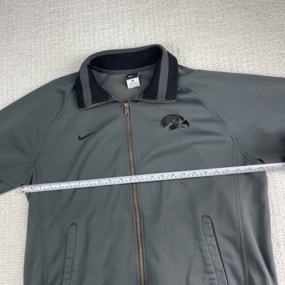 Iowa Hawkeyes x Nike Mens XL Grey & Black Football Full Zip Fleece Jacket (Read) - Picture 12 of 16